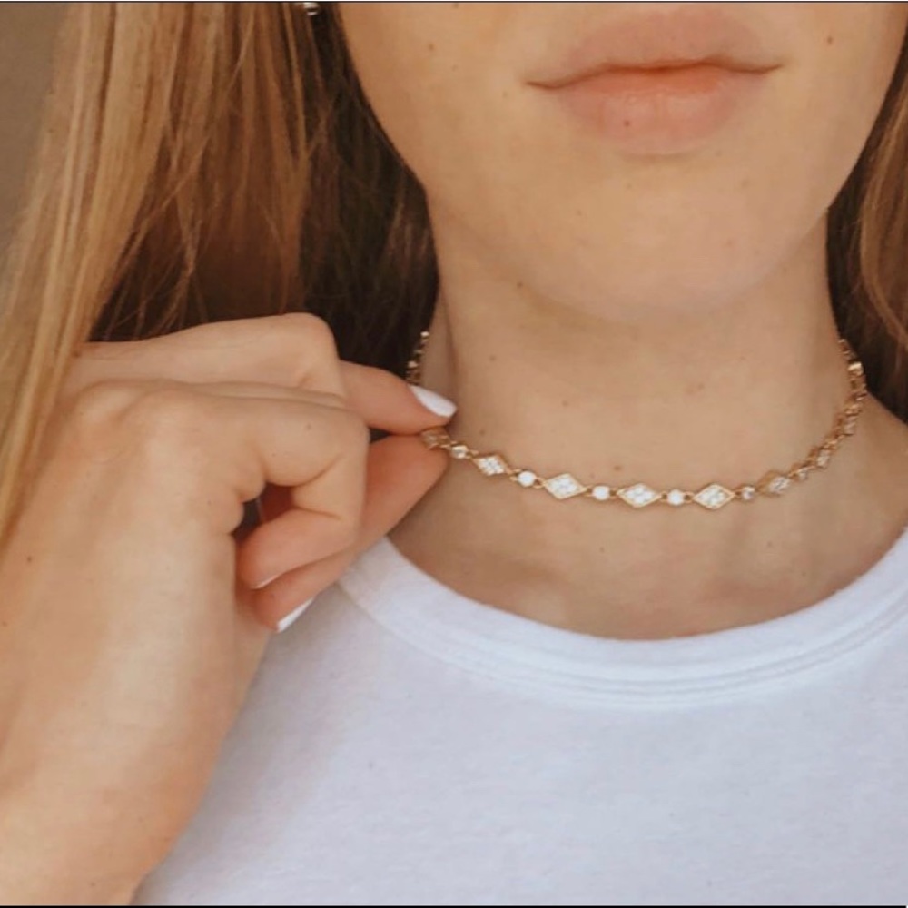 Crystal Gold Choker